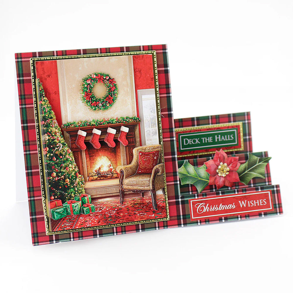3D Push Out Sheet - Katy Sue - Christmas Fireplace - One Sheet