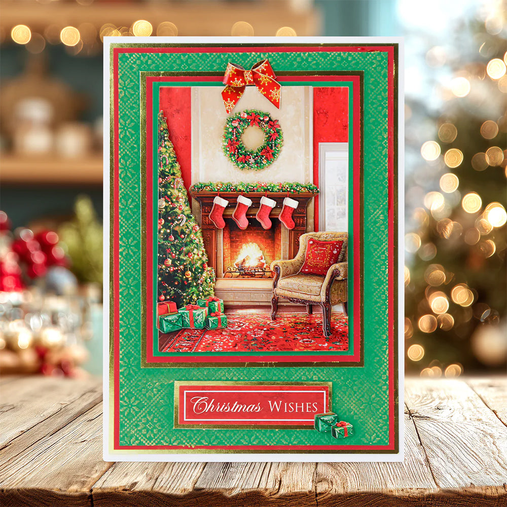 3D Push Out Sheet - Katy Sue - Christmas Fireplace - One Sheet
