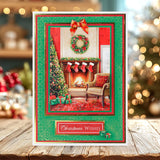 3D Push Out Sheet - Katy Sue - Christmas Fireplace - One Sheet
