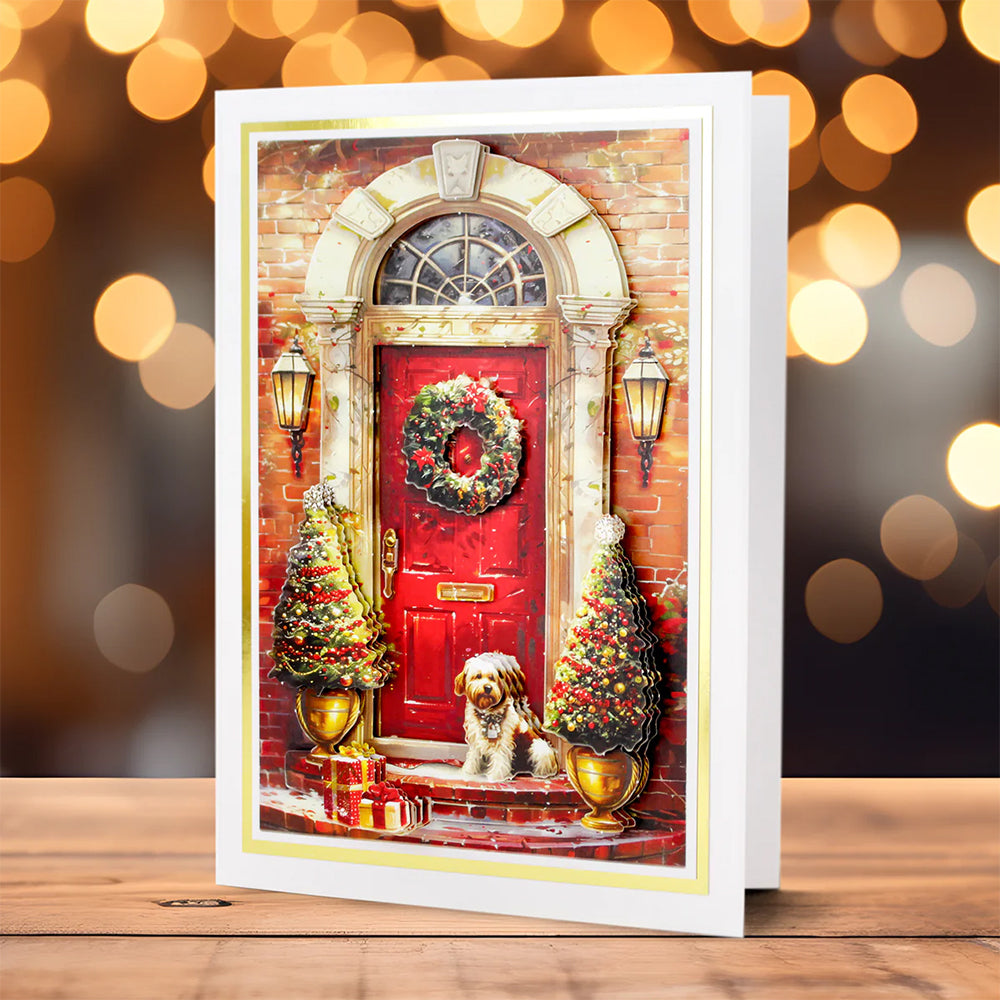 3D Push Out Sheet - Katy Sue - Christmas Morning Door - One Sheet
