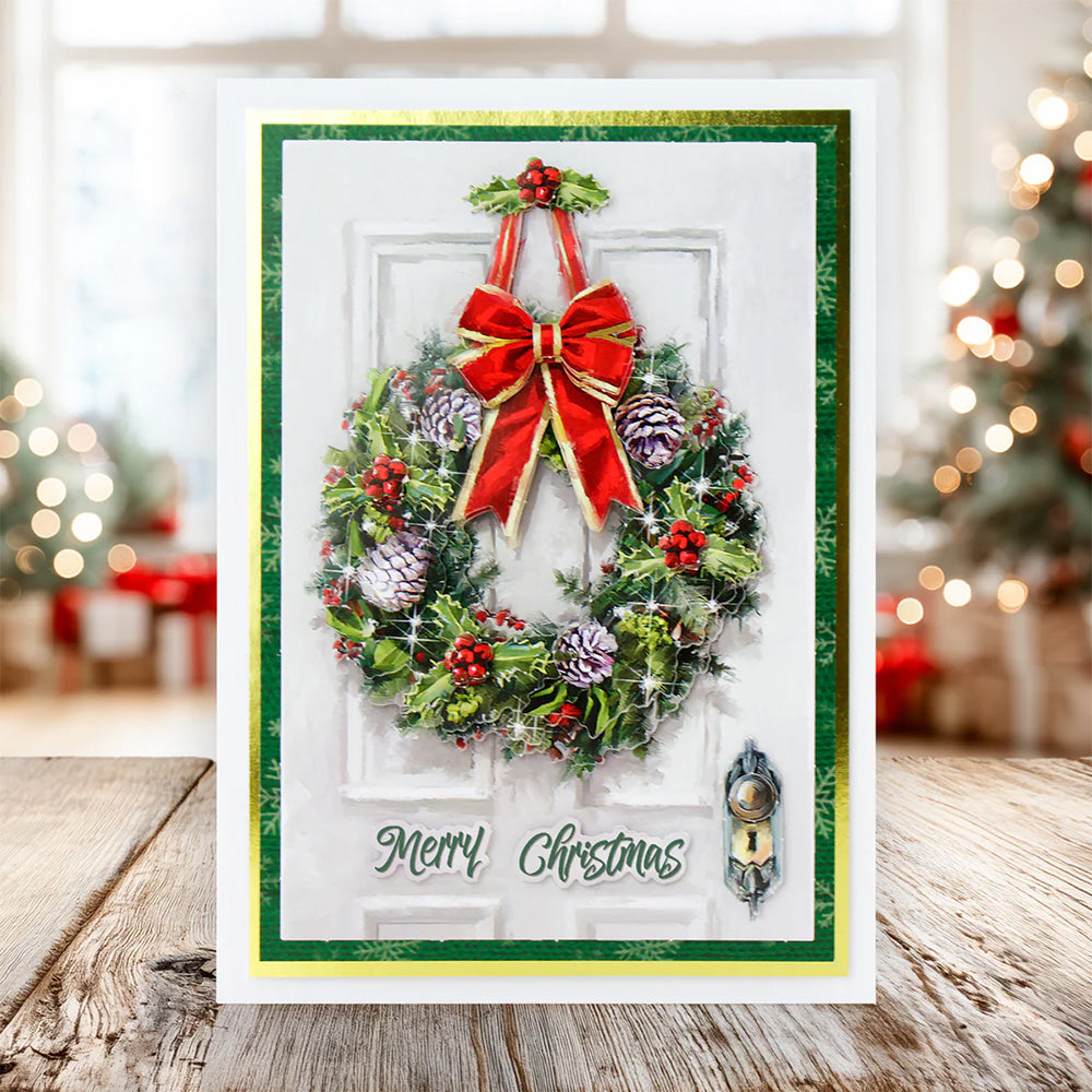 3D Push Out Sheet - Katy Sue - Christmas Wreath - One Sheet