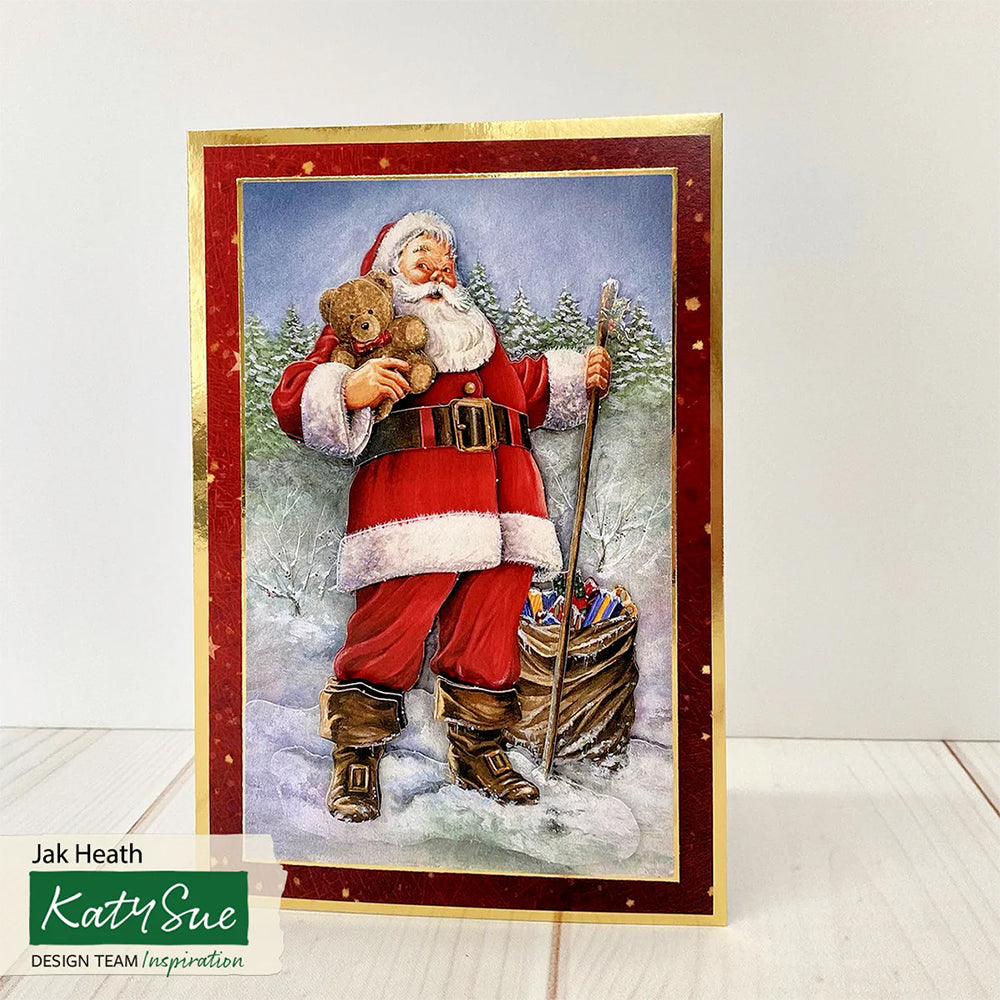 3D Push Out Sheet - Katy Sue - Father Christmas - One Sheet