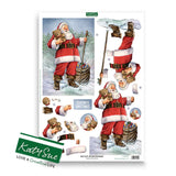 3D Push Out Sheet - Katy Sue - Father Christmas - One Sheet