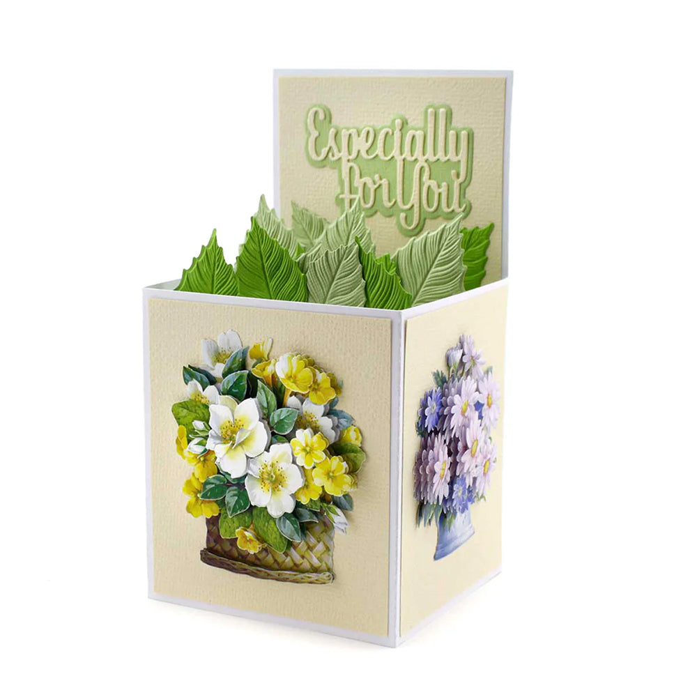 3D Push Out Sheet - Katy Sue - Pots of Flowers - One Sheet