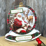 3D Push Out Sheet - Katy Sue - Christmas Bauble - Santa and Rudolph - One Sheet