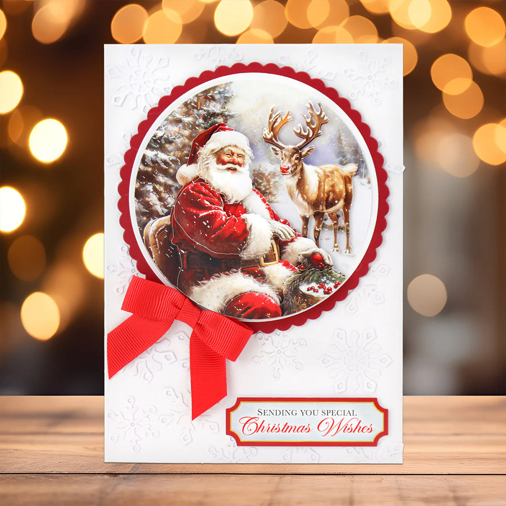 3D Push Out Sheet - Katy Sue - Christmas Bauble - Santa and Rudolph - One Sheet