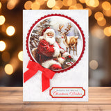 3D Push Out Sheet - Katy Sue - Christmas Bauble - Santa and Rudolph - One Sheet