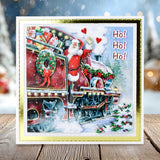 3D Push Out Sheet - Katy Sue - Santa on Train - One Sheet