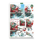 3D Push Out Sheet - Katy Sue - Santa on Train - One Sheet
