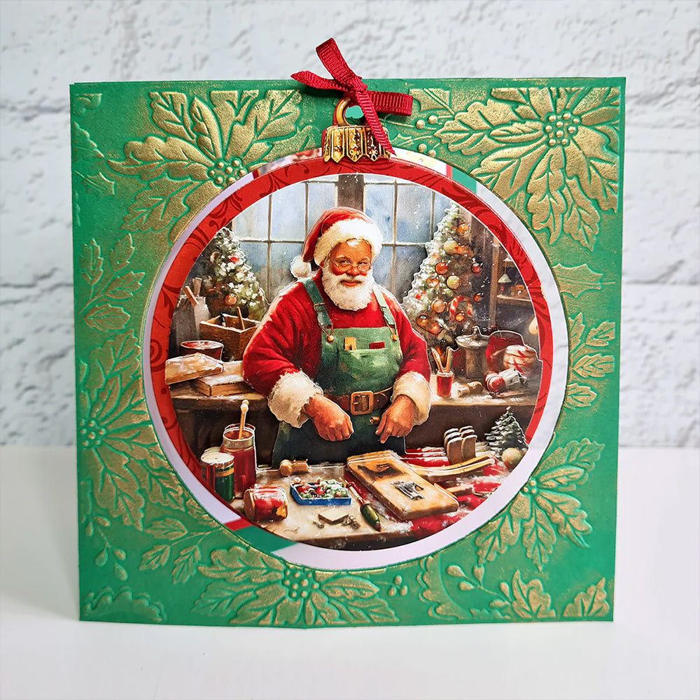 3D Push Out Sheet - Katy Sue - Christmas Bauble - Santa's Workshop - One Sheet