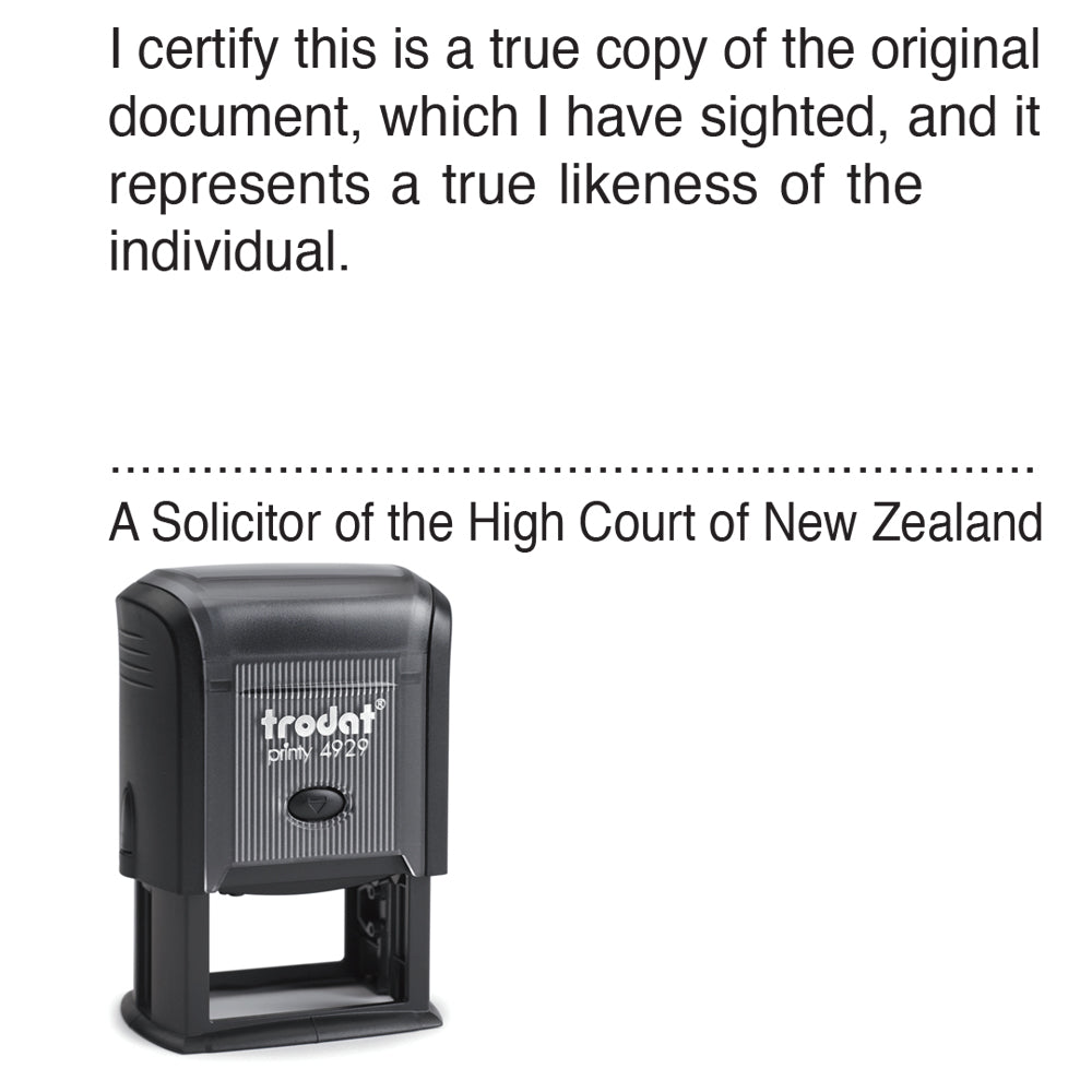 Lawyer Stamp - Certify Likeness of, Solicitor High Court 4928