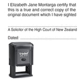 Lawyer Stamp - Certify True Copy of Document Solicitor High Court 4928