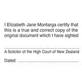 Lawyer Stamp - Certify True Copy of Document Solicitor High Court 4928