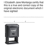 Lawyer Stamp - Certify True Copy of Electronic Document Solicitor High Court 4927