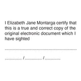 Lawyer Stamp - Certify True Copy of Electronic Document Solicitor High Court 4927