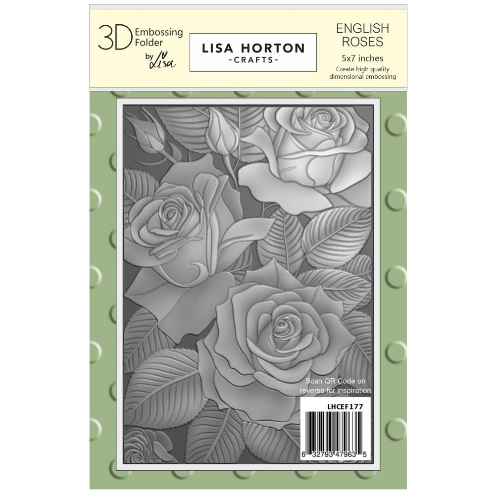 Lisa Horton 3D Embossing Folder - English Rose LHCEF177
