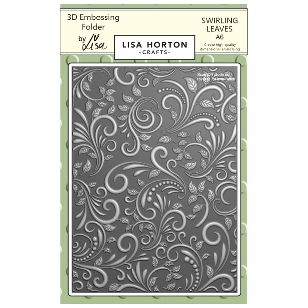 Lisa Horton 3D Embossing Folder - Swirling Leaves LHCEF150
