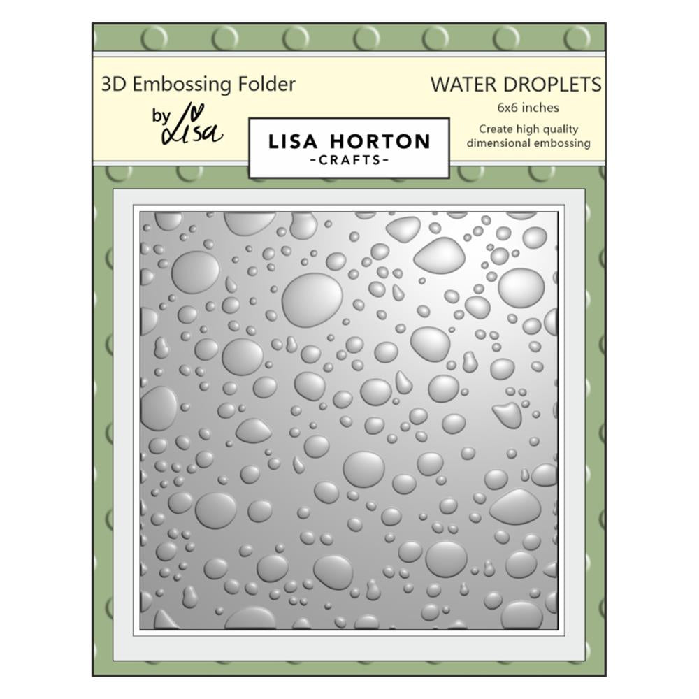 Lisa Horton 3D Embossing Folder - Water Droplets LHCEF010