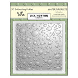 Lisa Horton 3D Embossing Folder - Water Droplets LHCEF010