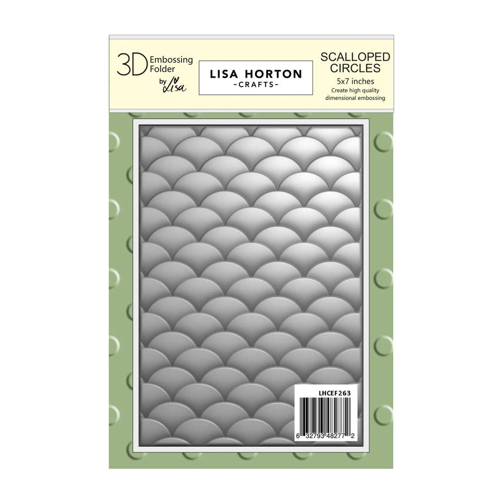 Lisa Horton 3D Embossing Folder - Scalloped Circles LHCEF236