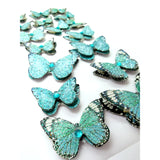 Little Birdie Handmade Stick on Embellishments - 3D Jewel Butterflies - Blue Charm