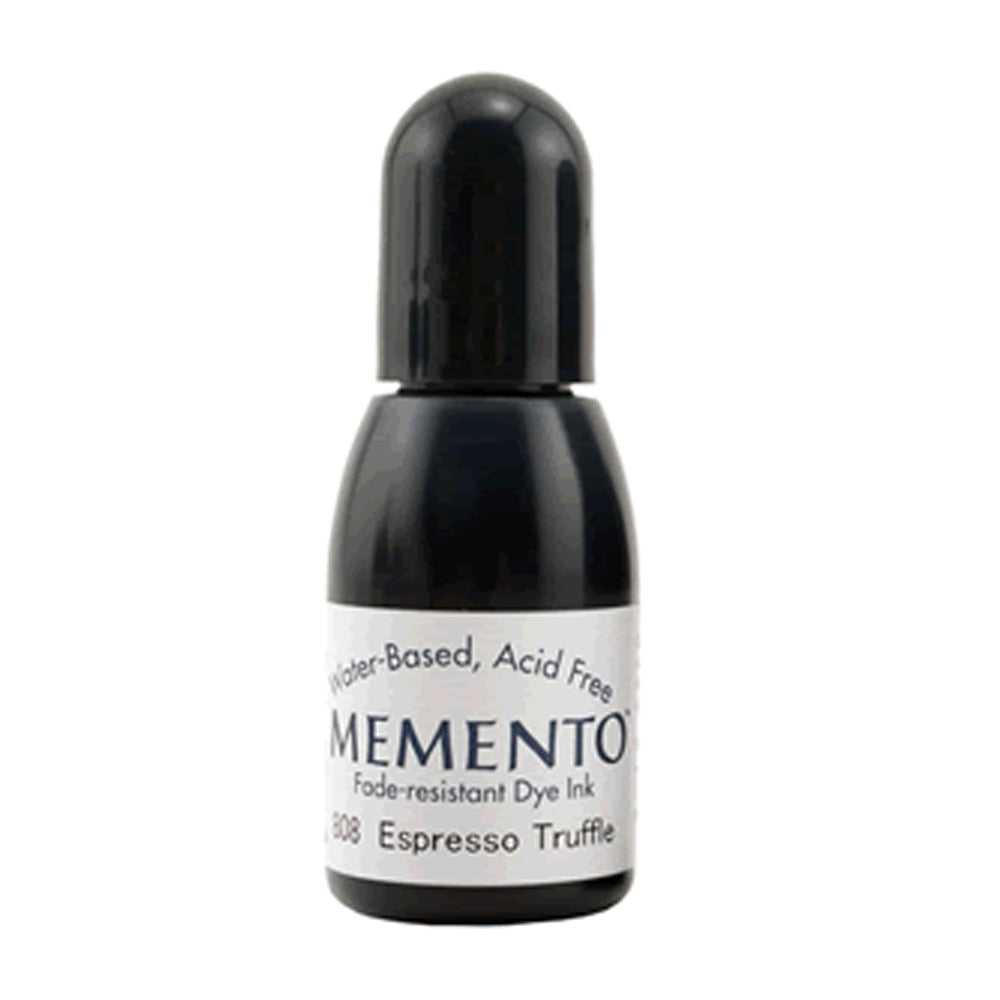 Tsukineko Memento Dye Reinker Bottle - Espresso Truffle