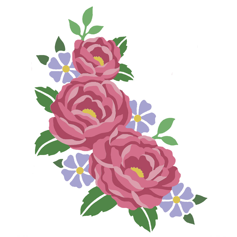 Montarga Layering Stencil - Blooming Garden