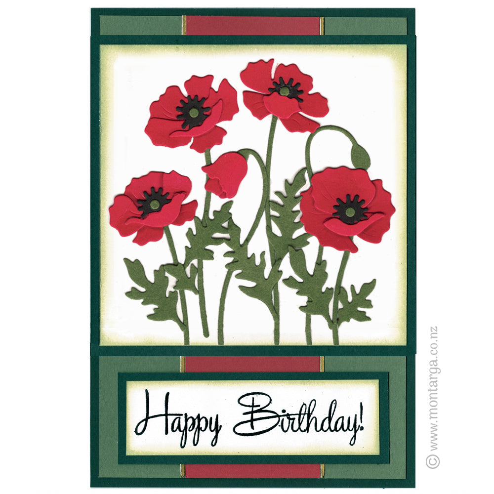 Montie's Craft Supplies Cutting Die - Poppies
