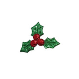 Montie's Craft Supplies Metallic Soft Holly Embellishments