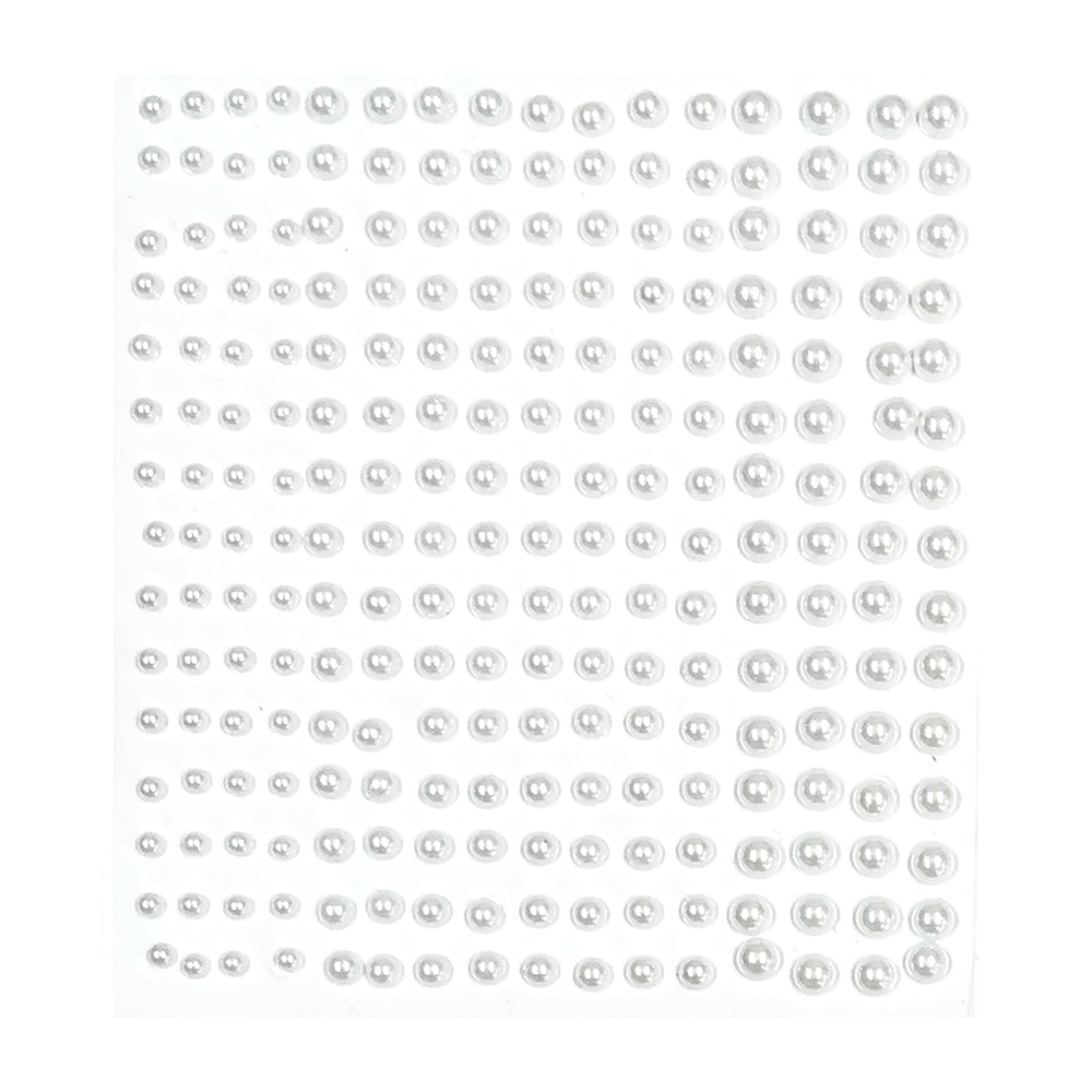 Montie's Craft Supplies - Adhesive Pearls - White