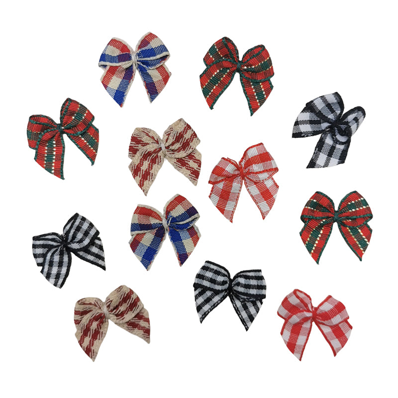 Montie's Craft Supplies Plaid Christmas Bows