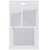 Montie's Craft Supplies Acrylic Clear Stamping Block Set of 3