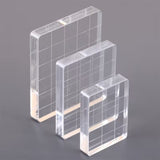 Montie's Craft Supplies Acrylic Clear Stamping Block Set of 3