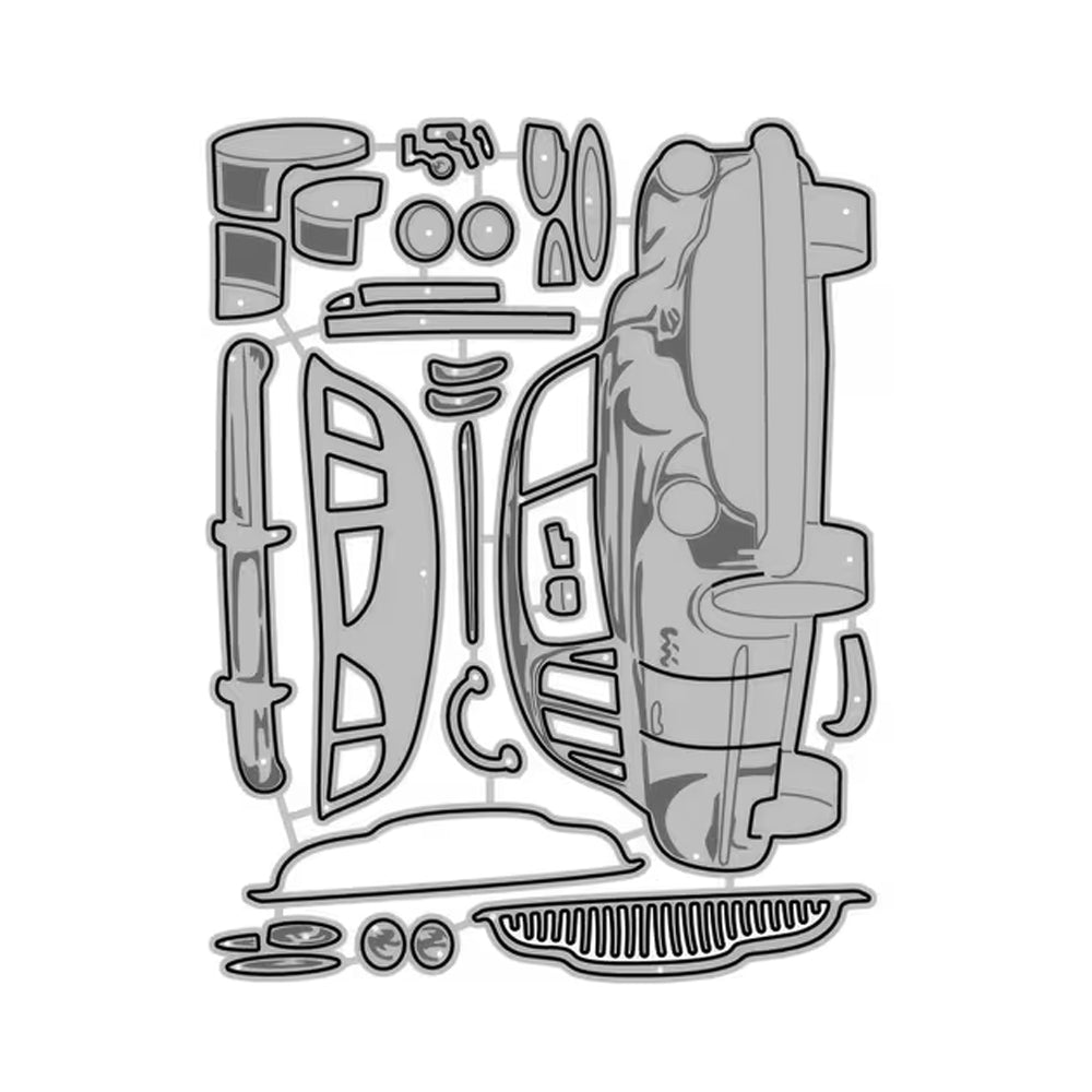 Montie's Craft Supplies Cutting Die - 1950s Classic Sedan