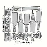 Montie's Craft Supplies Cutting Die - Birthday Bottles