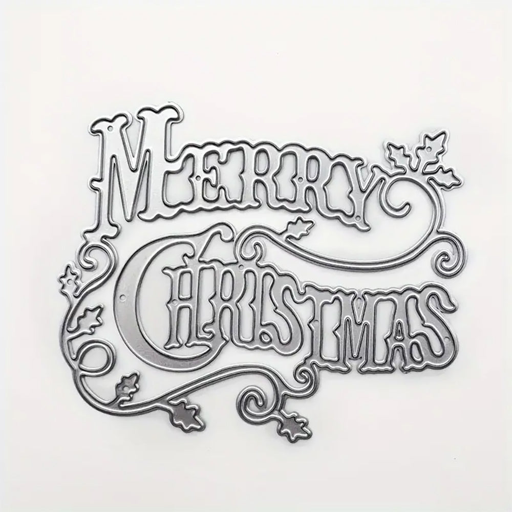 Montie's Craft Supplies Cutting Die - Decorative Merry Christmas