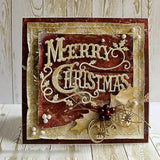 Montie's Craft Supplies Cutting Die - Decorative Merry Christmas