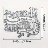 Montie's Craft Supplies Cutting Die - Decorative Merry Christmas