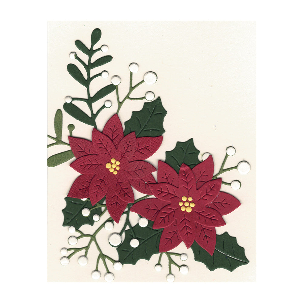 Montie's Craft Supplies Cutting Die - Poinsettia & Holly