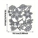 Montie's Craft Supplies Cutting Die - Poinsettia & Holly