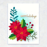 Montie's Craft Supplies Cutting Die - Poinsettia & Holly