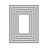 Montie's Craft Supplies Cutting Die Set - Stitched Rectangles
