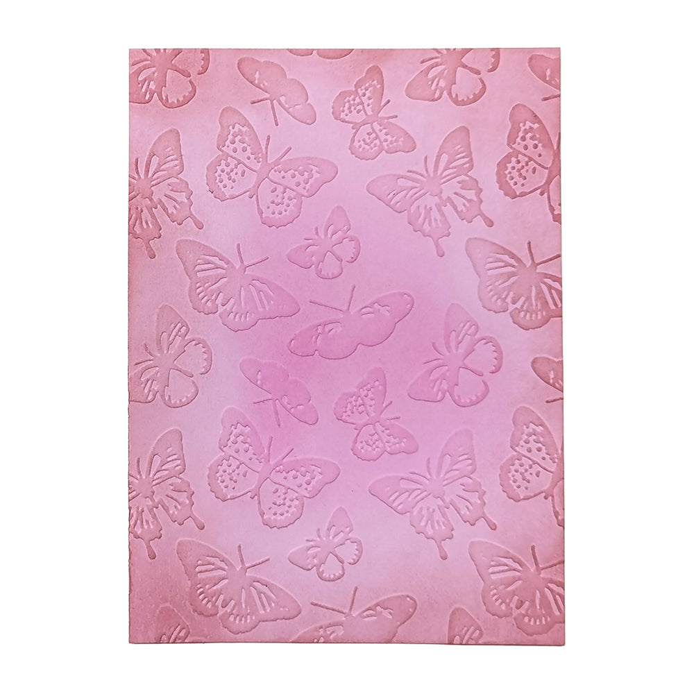 Montie's Craft Supplies 2D Embossing Folder - Butterfly Background