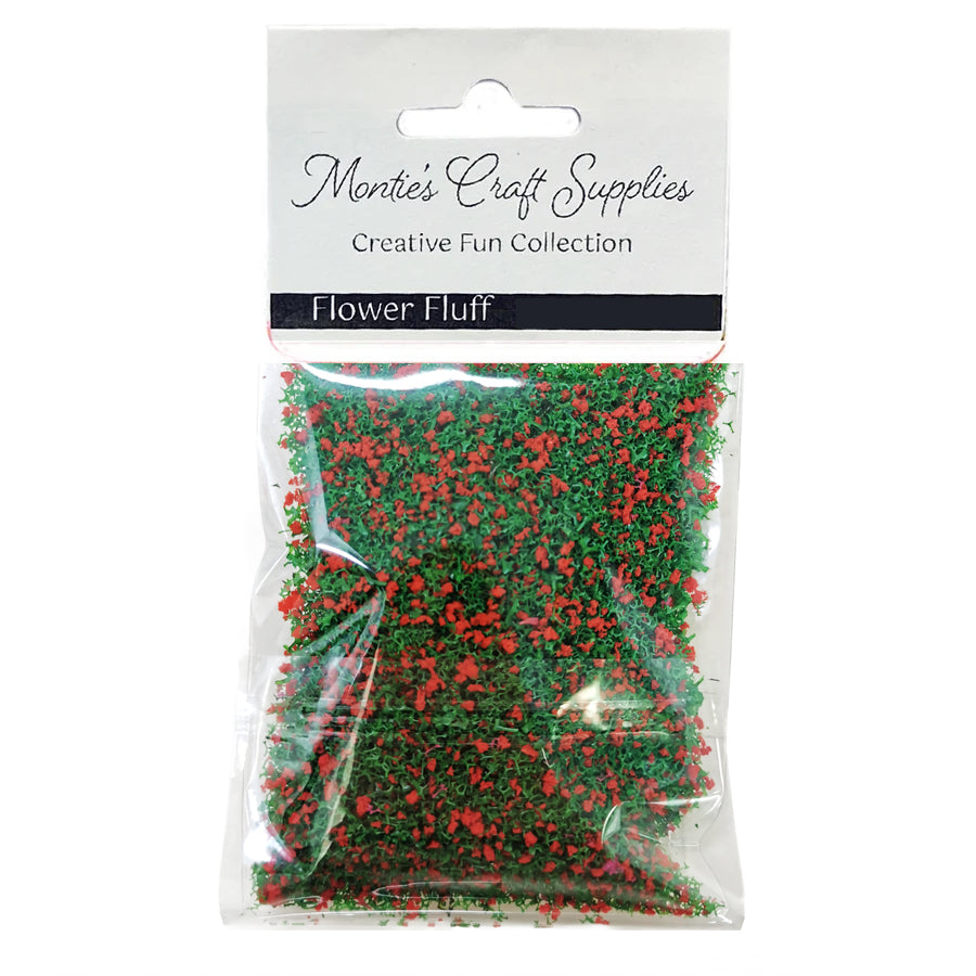 Montie's Craft Supplies Flower Fluff - Red & Green