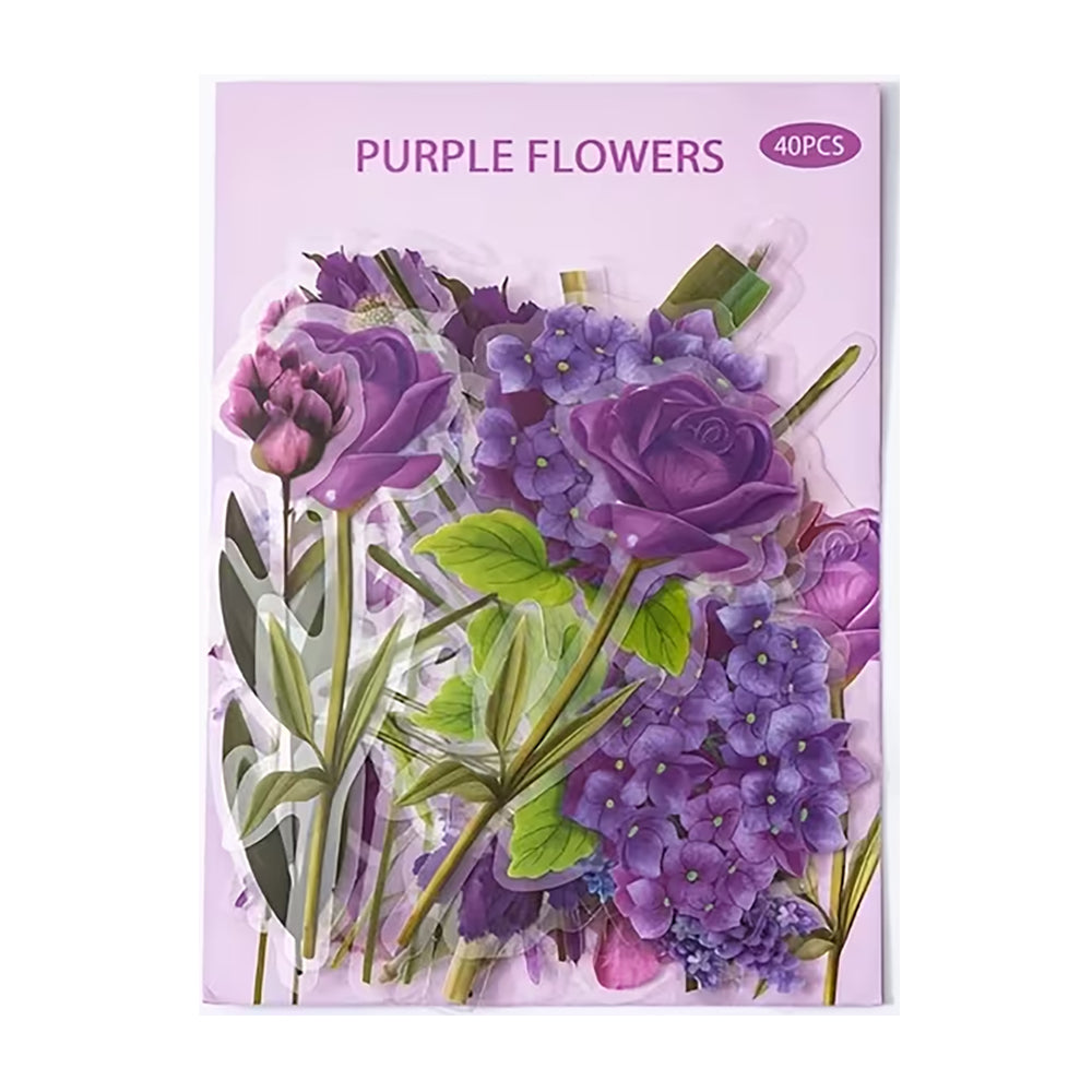 Montie's Craft Supplies Stickers - Purple Flowers