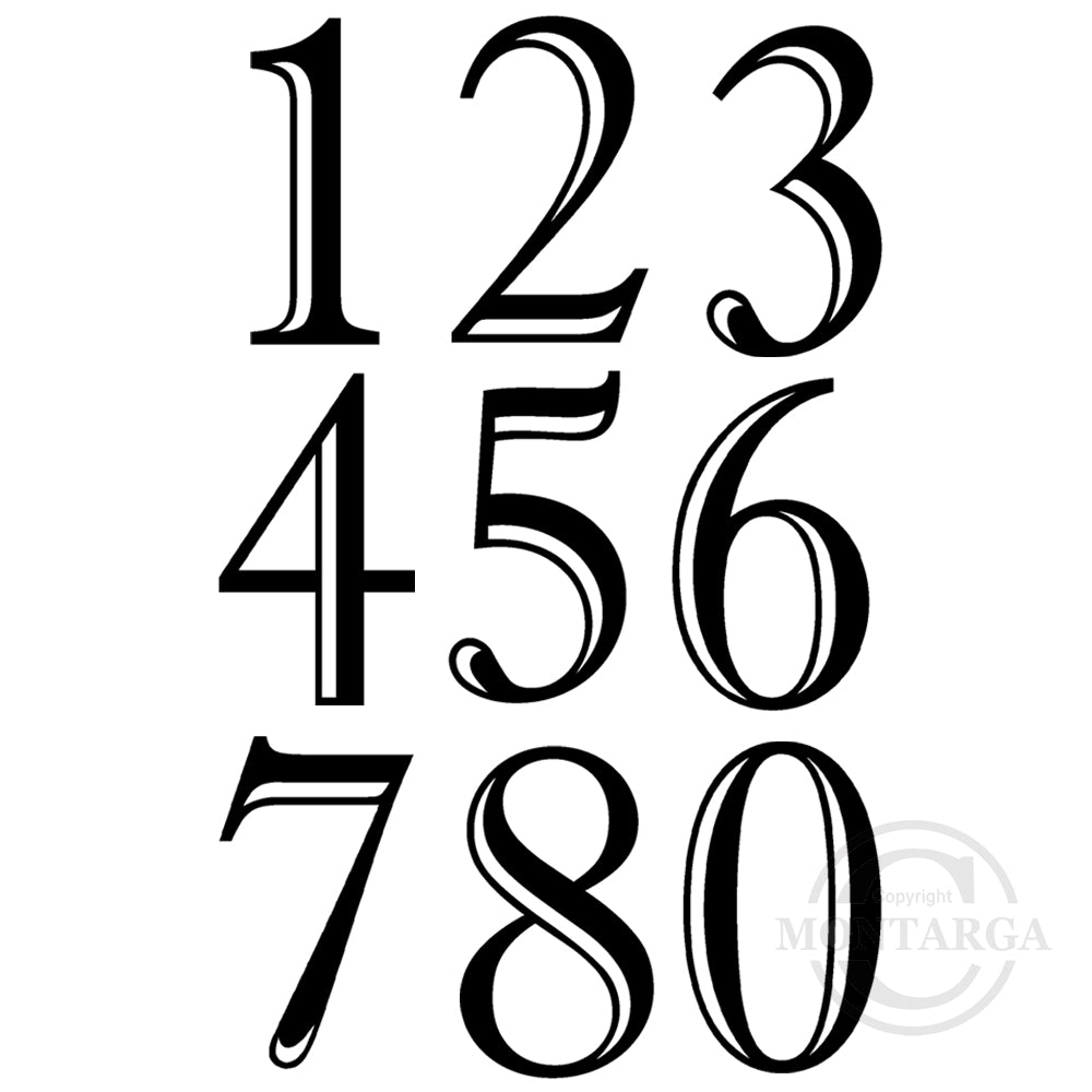 Numbers Medium Set - Size B Rubber Stamp