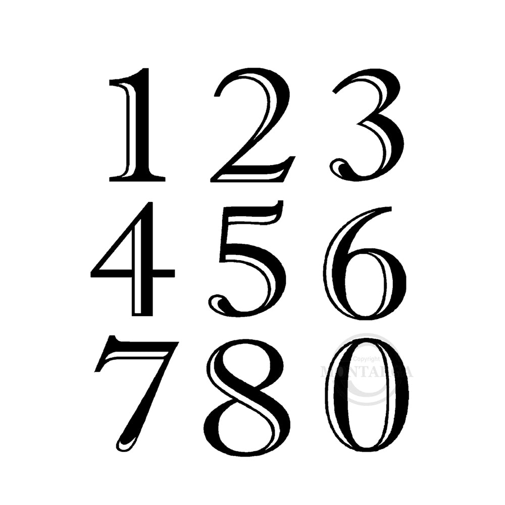 Numbers Small Set - Size A  Rubber Stamps