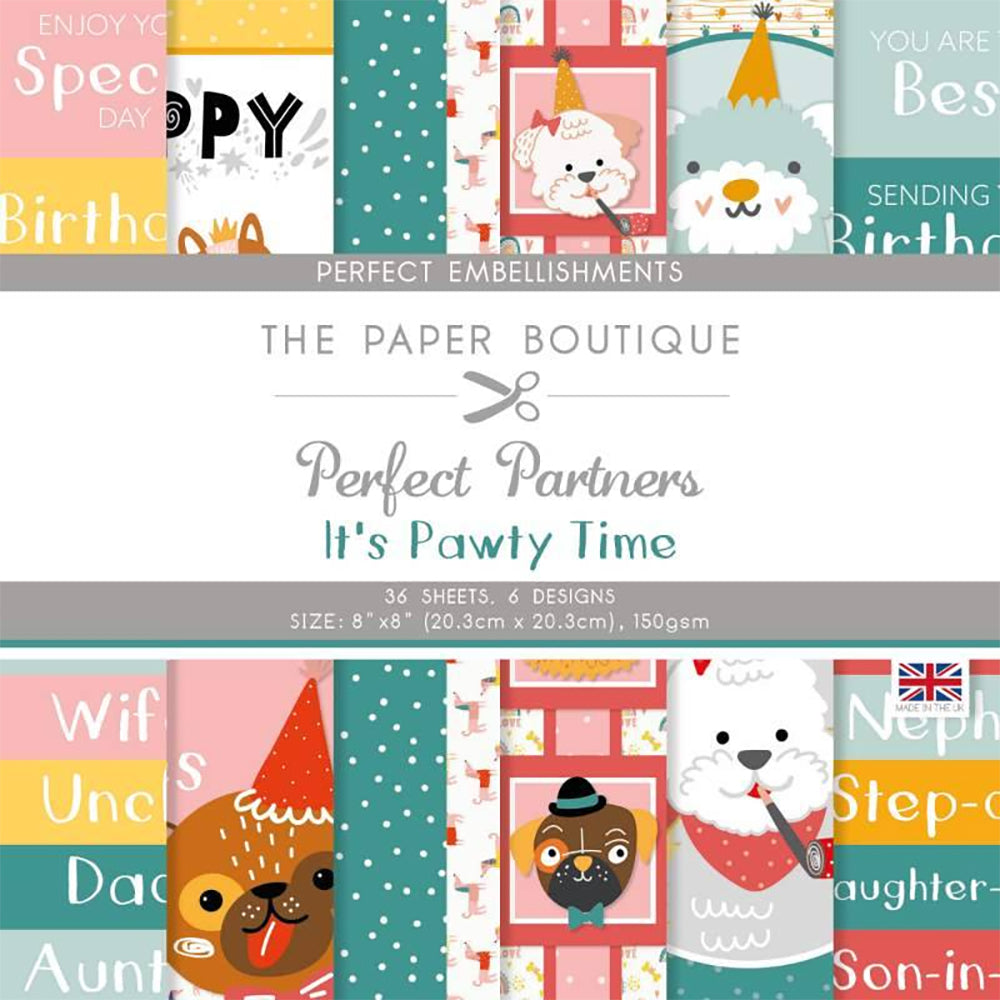 Paper Boutique 8x8 Embellishment Pad - It's Pawty Time