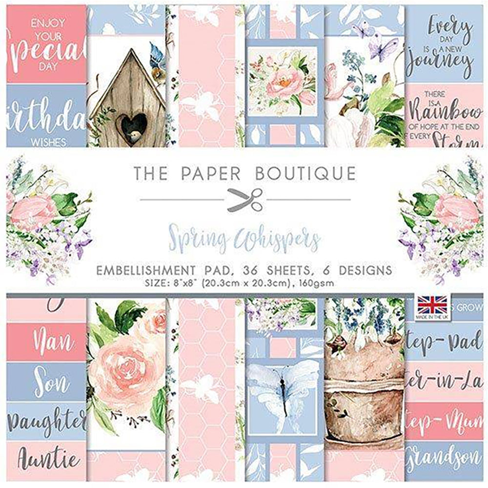 Paper Boutique 8x8 Embellishment Pad - Spring Whispers