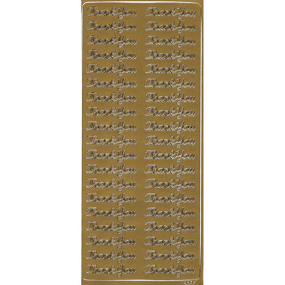 PeelCraft Stickers - Wording -  Thank You PC2626